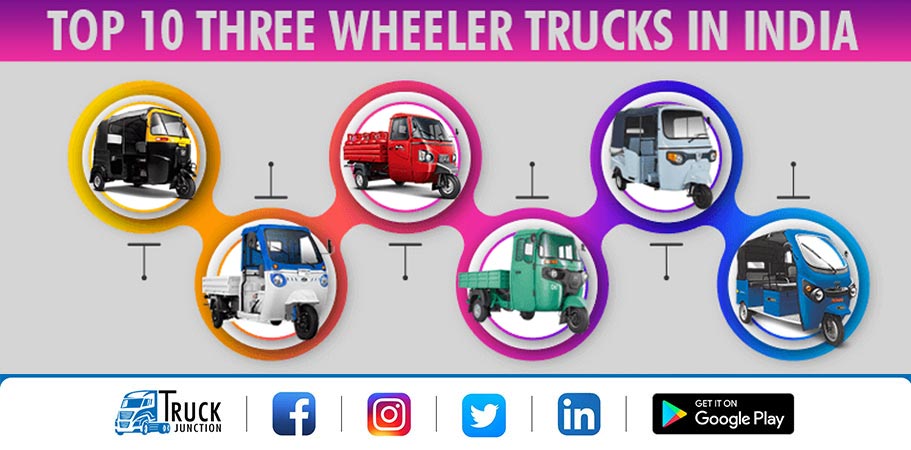 Top 10 Three Wheeler Truck Models in India – Price & Overview