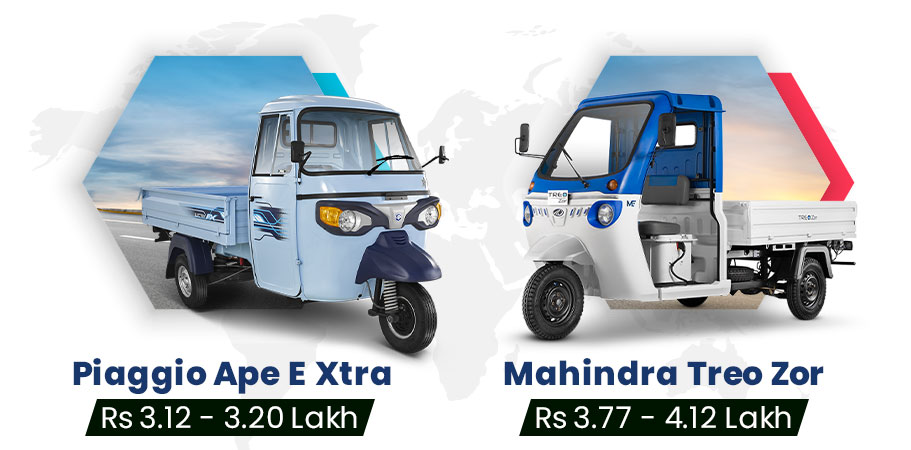 Mahindra Treo Zor or Piaggio Ape E Xtra compare price