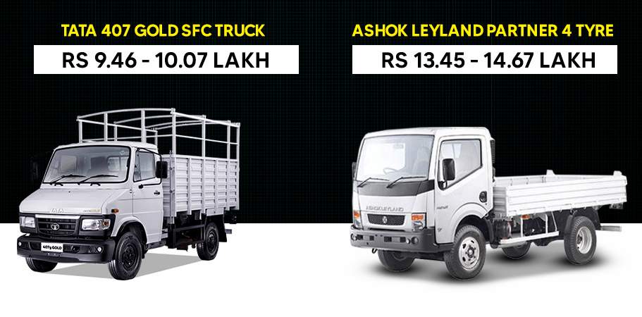 Tata 407 Gold SFC VS Ashok Leyland Partner 4 Tyre
