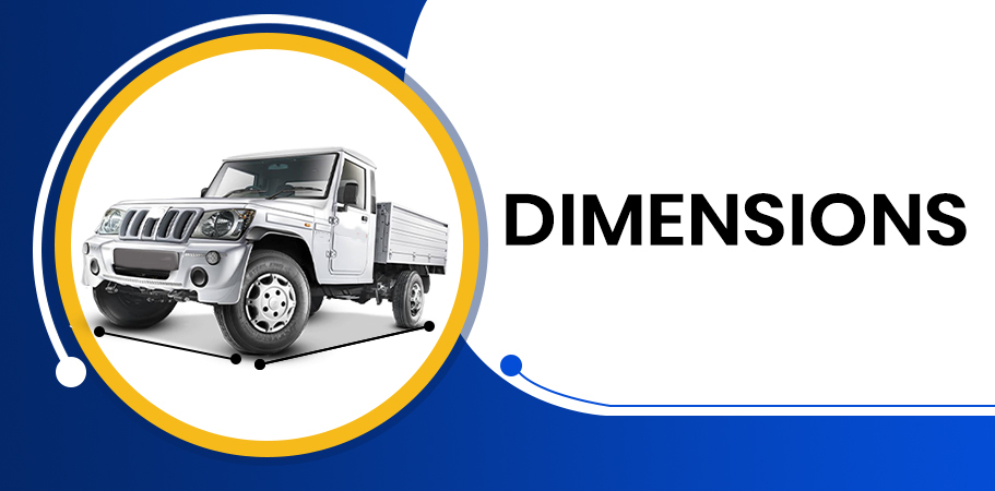 Dimensions : Tata Yodha 1700 BS6 VS Mahindra Bolero Pickup ExtraLong