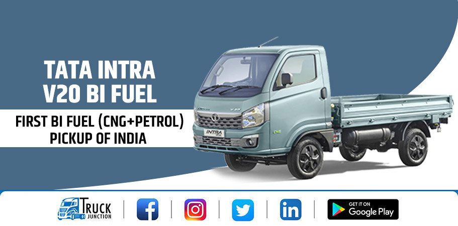 Tata Intra V20 BI FUEL – First BI FUEL (CNG+Petrol) Pickup of India
