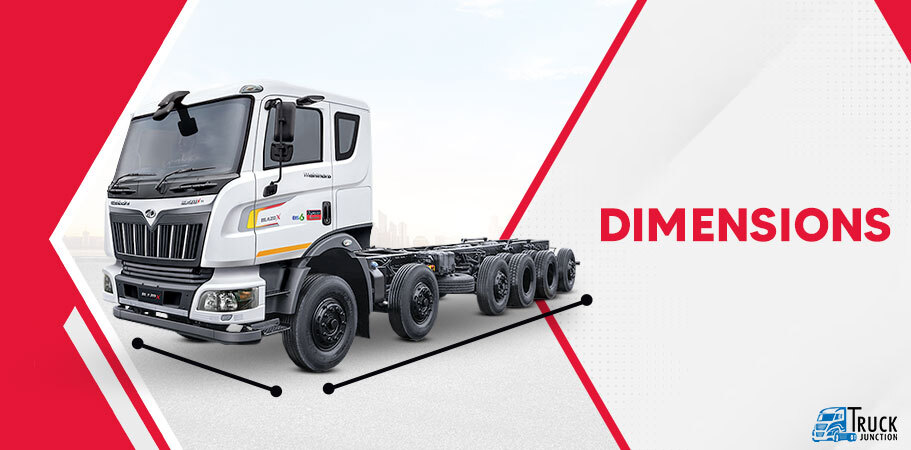 Mahindra Blazo X 49 Truck Dimensions 