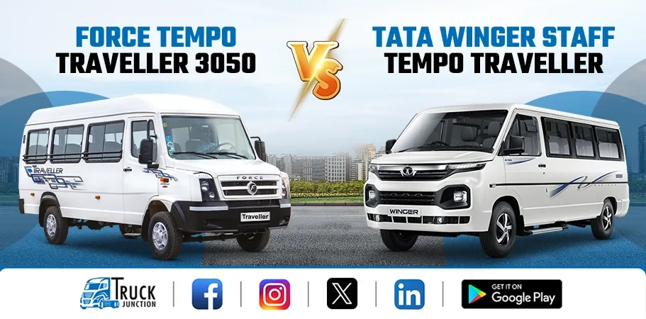 Force Tempo Traveller 3050 VS Tata Winger Staff Tempo Traveller : Comparison Price & Seating Capacity